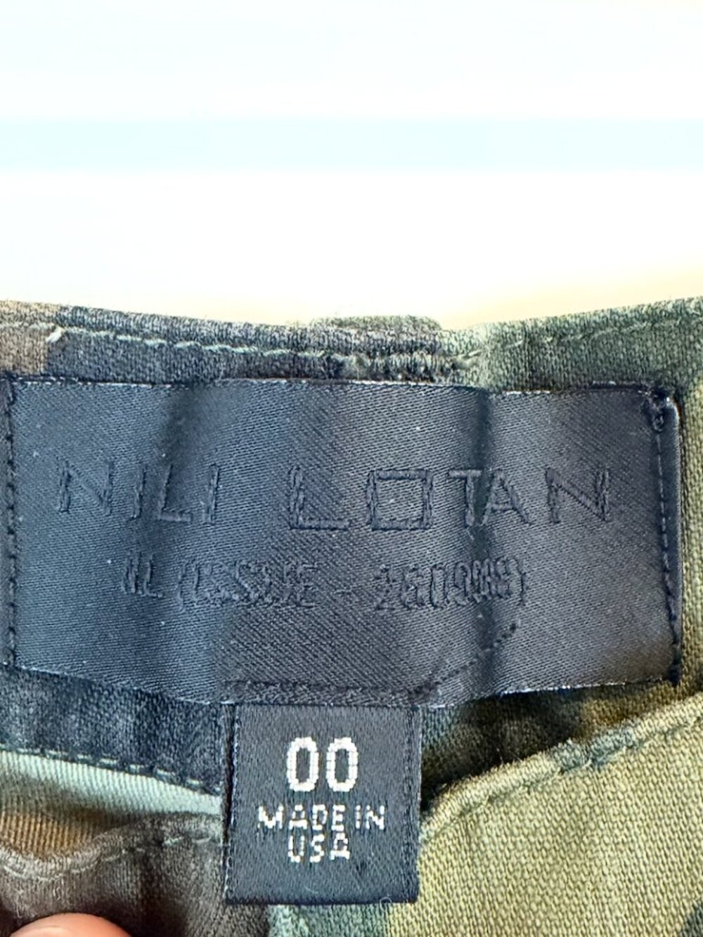 Nili Lotan Camouflage Cropped Utility Pants - Olive/Forest/Black - Picture 5 of 8